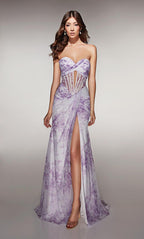 Alyce Paris Prom 62176 - Lilac-White