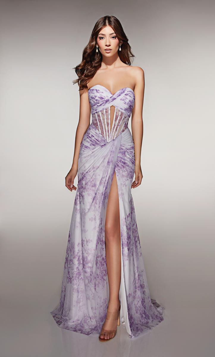 Alyce Paris Prom 62176 - Lilac-White