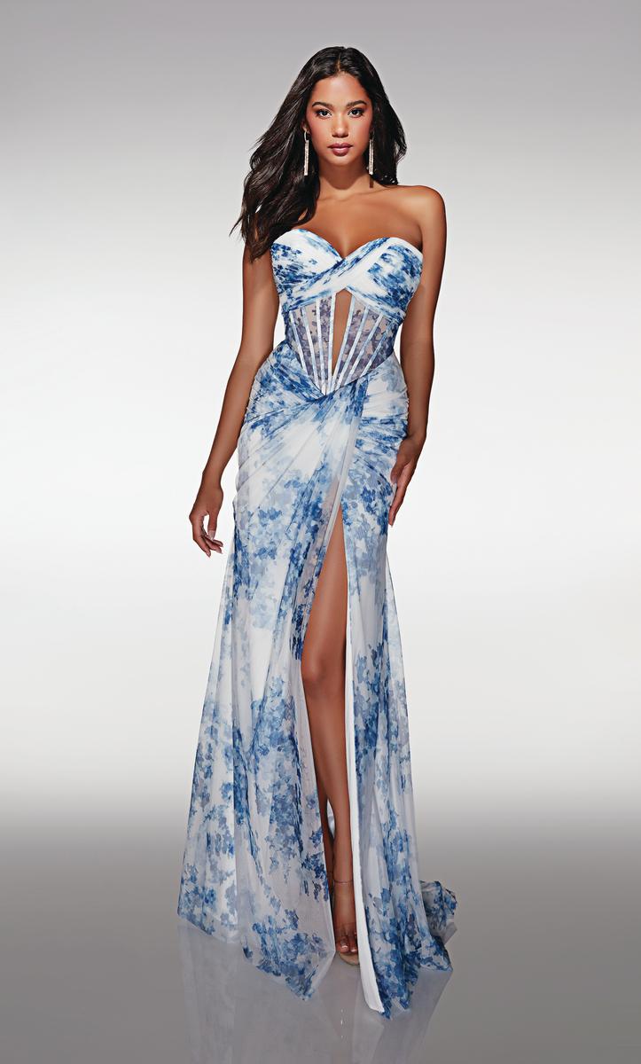 Alyce Paris Prom 62176 - Blue-White