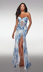 Alyce Paris Prom 62176 - Blue-White