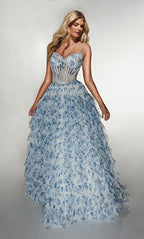 Alyce Prom Dress 62182 - Blue-White Rose