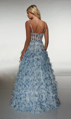 Alyce Prom Dress 62182 - Blue-White Rose