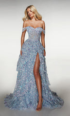 Alyce Prom Dress 62186 - Light Purple-Blue