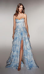 Alyce Prom Dress 62192 - Light Blue-White