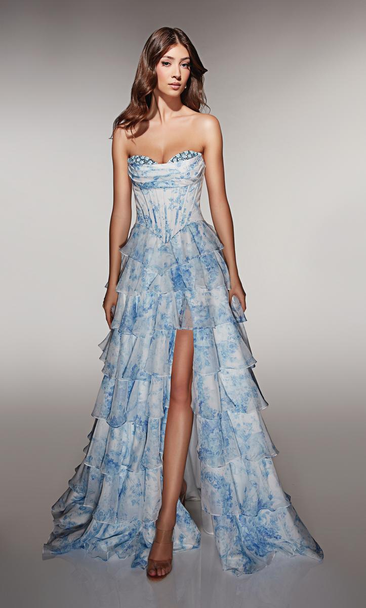 Alyce Prom Dress 62192 - Light Blue-White