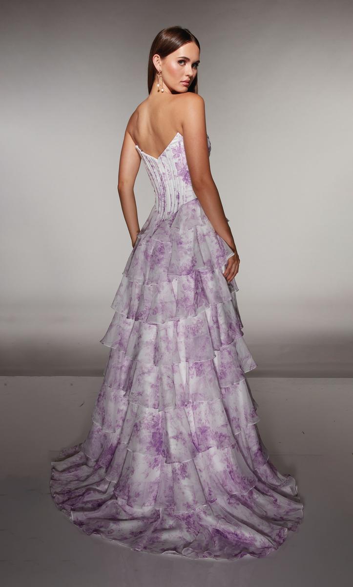 Alyce Prom Dress 62192 - Bright Purple-White