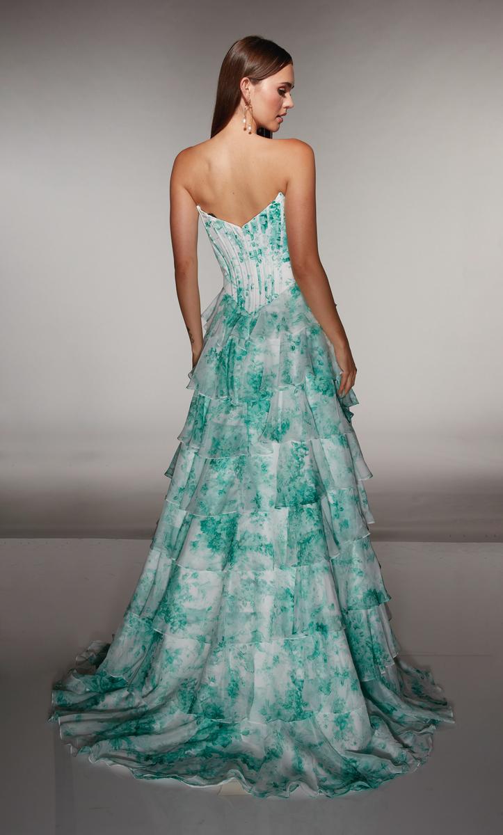 Alyce Prom Dress 62192 - Soft Jade-White