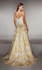 Alyce Prom Dress 62192 - Yellow-White