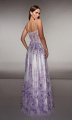 Alyce Prom Dress 62202 - Lilac-White