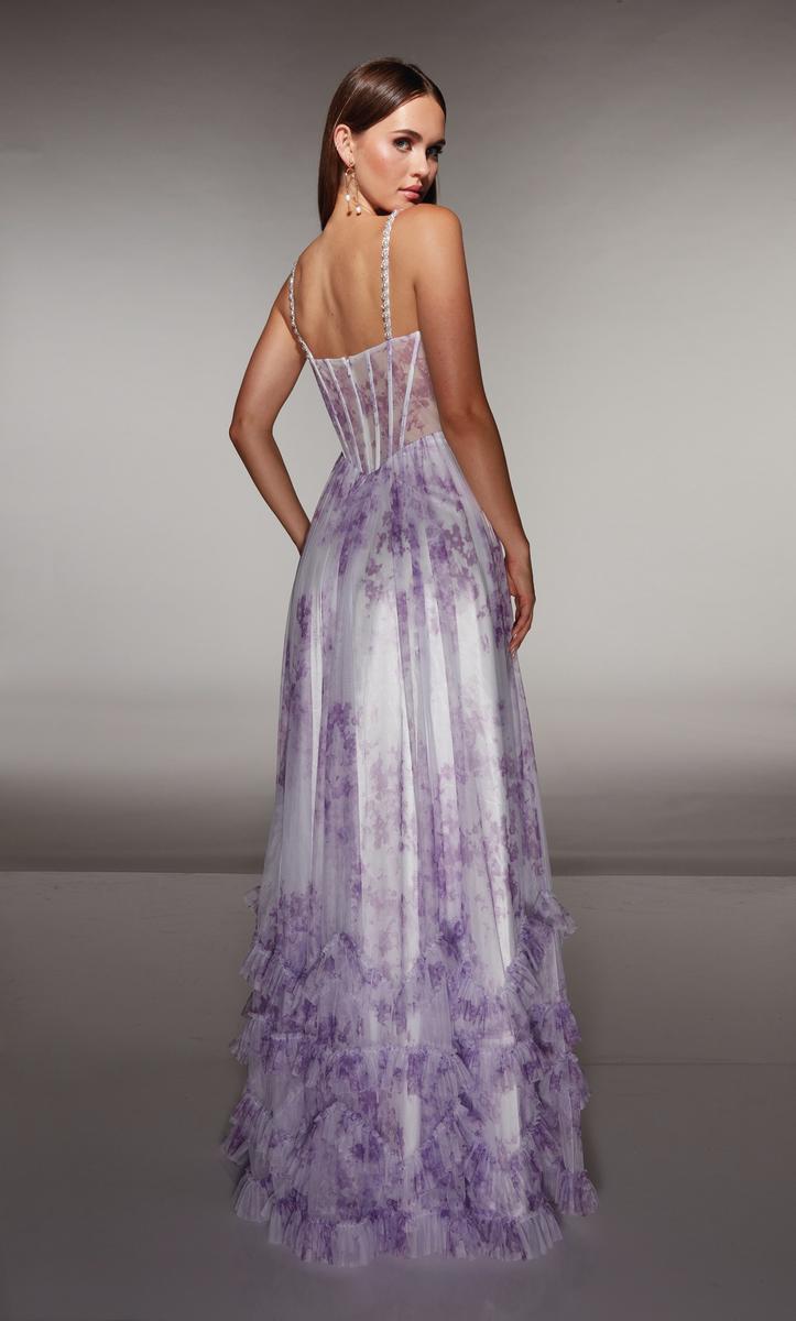 Alyce Prom Dress 62202 - Lilac-White