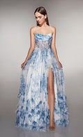 Alyce Prom Dress 62202 - Blue-White