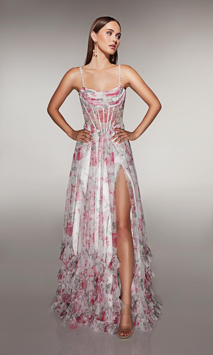 Alyce Prom Dress 62202 - Pink-White