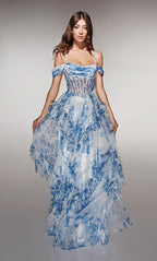 Alyce Paris Prom 62212 - Blue-White