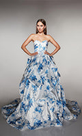 Alyce Prom Dress 62213 - Blue-White