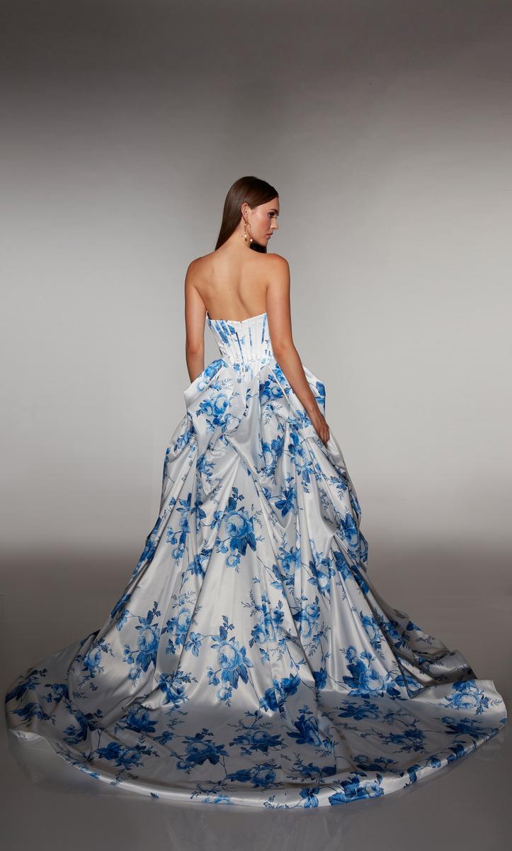 Alyce Prom Dress 62213 - Blue-White