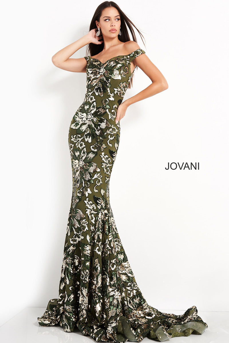 Jovani Evening 63516 - Green/Gold