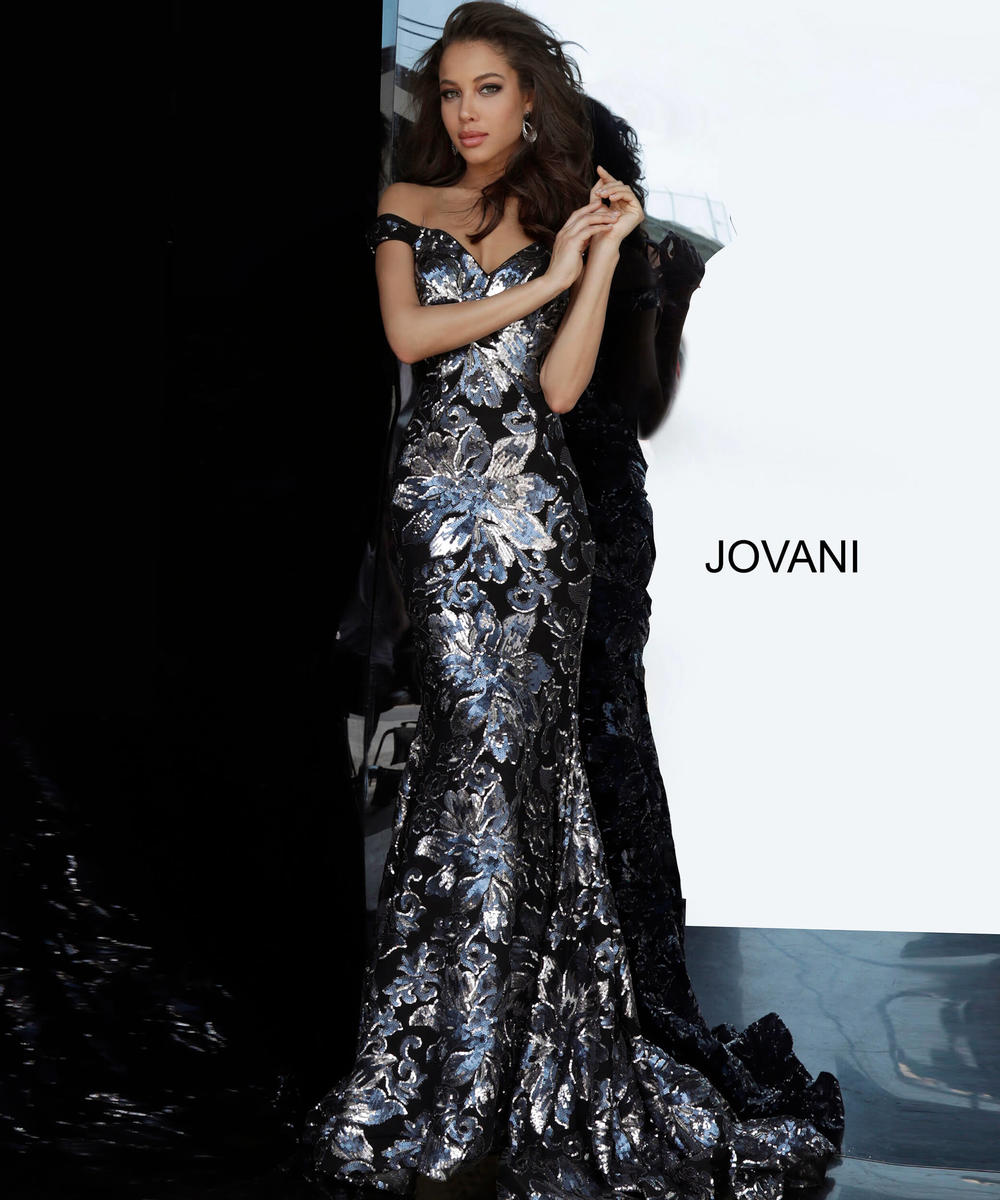 Jovani Evening 63516 - Black/Gunmetal