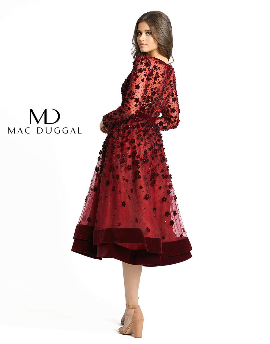 Cocktail by Mac Duggal Dress 67007 - Burgundy