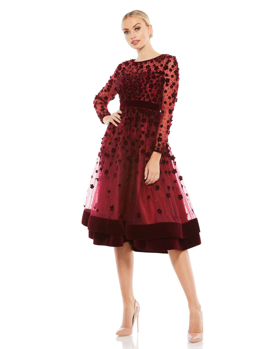 Cocktail by Mac Duggal Dress 67007 - Burgundy