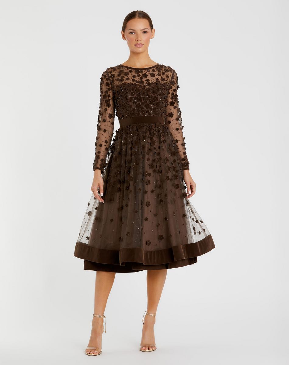 Cocktail by Mac Duggal Dress 67007 - Coffee