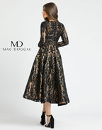 Cocktail by Mac Duggal Dress 67529 - Black/Nude