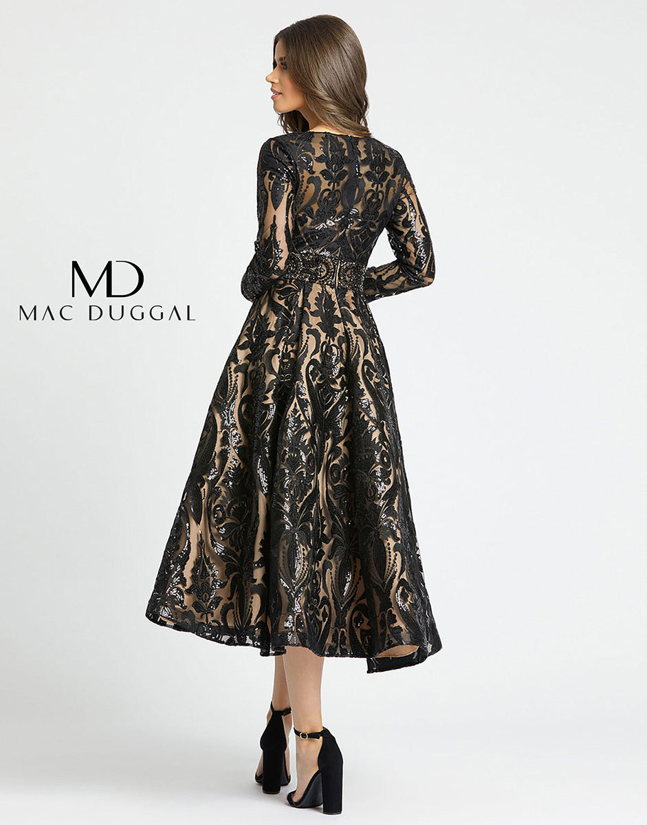 Cocktail by Mac Duggal Dress 67529 - Black/Nude