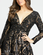 Cocktail by Mac Duggal Dress 67529 - Black/Nude