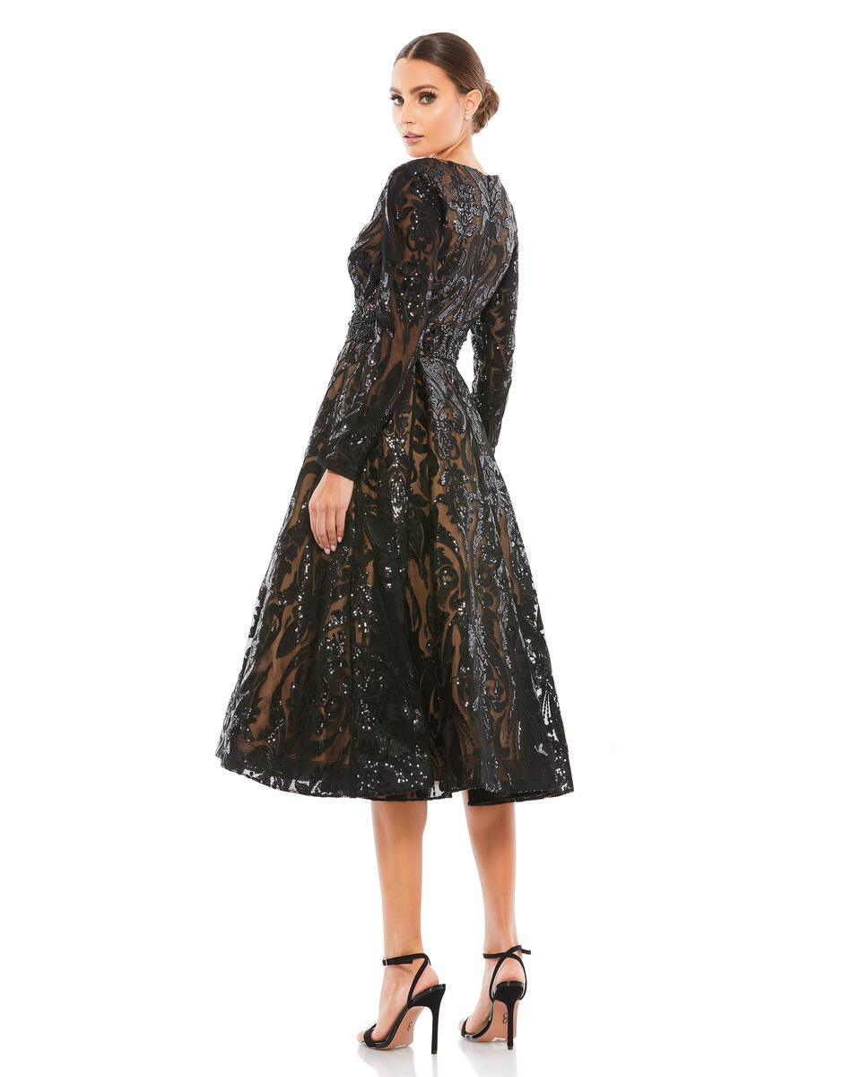 Cocktail by Mac Duggal Dress 67529 - Black/Nude