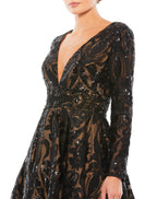 Cocktail by Mac Duggal Dress 67529 - Black/Nude