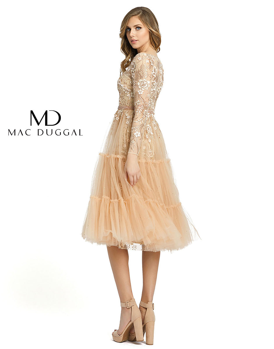 Cocktail by Mac Duggal Dress 67547 - Champagne