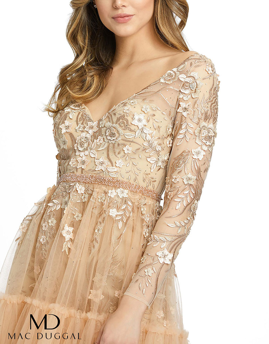 Cocktail by Mac Duggal Dress 67547 - Champagne