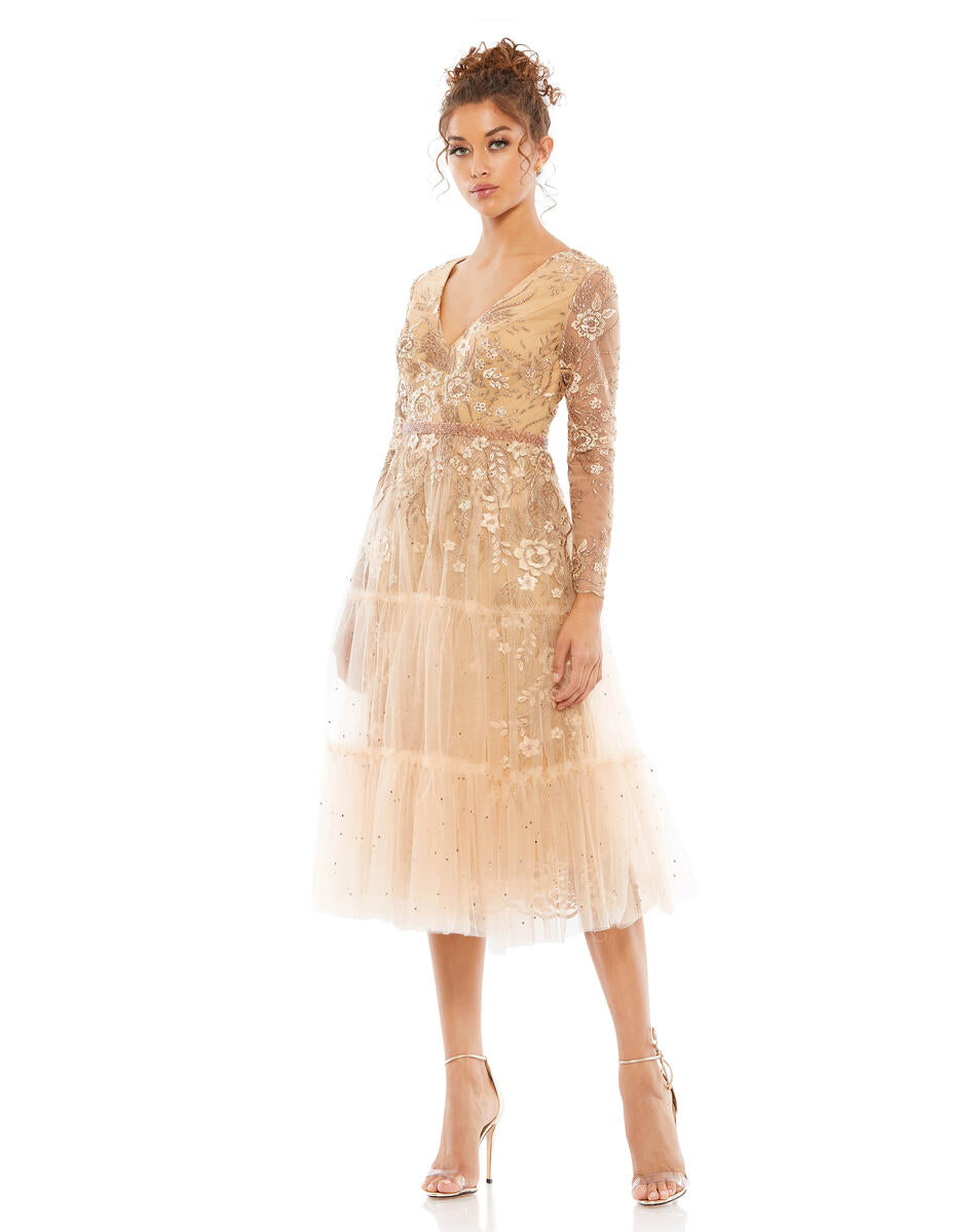 Cocktail by Mac Duggal Dress 67547 - Champagne