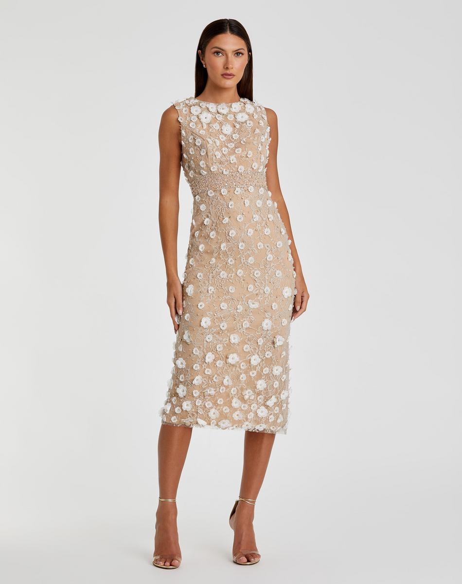 Cocktail by Mac Duggal Dress 67853 - Ivory Nude