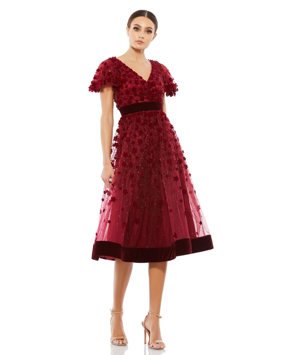 Cocktail by Mac Duggal Dress 67854 - Burgundy