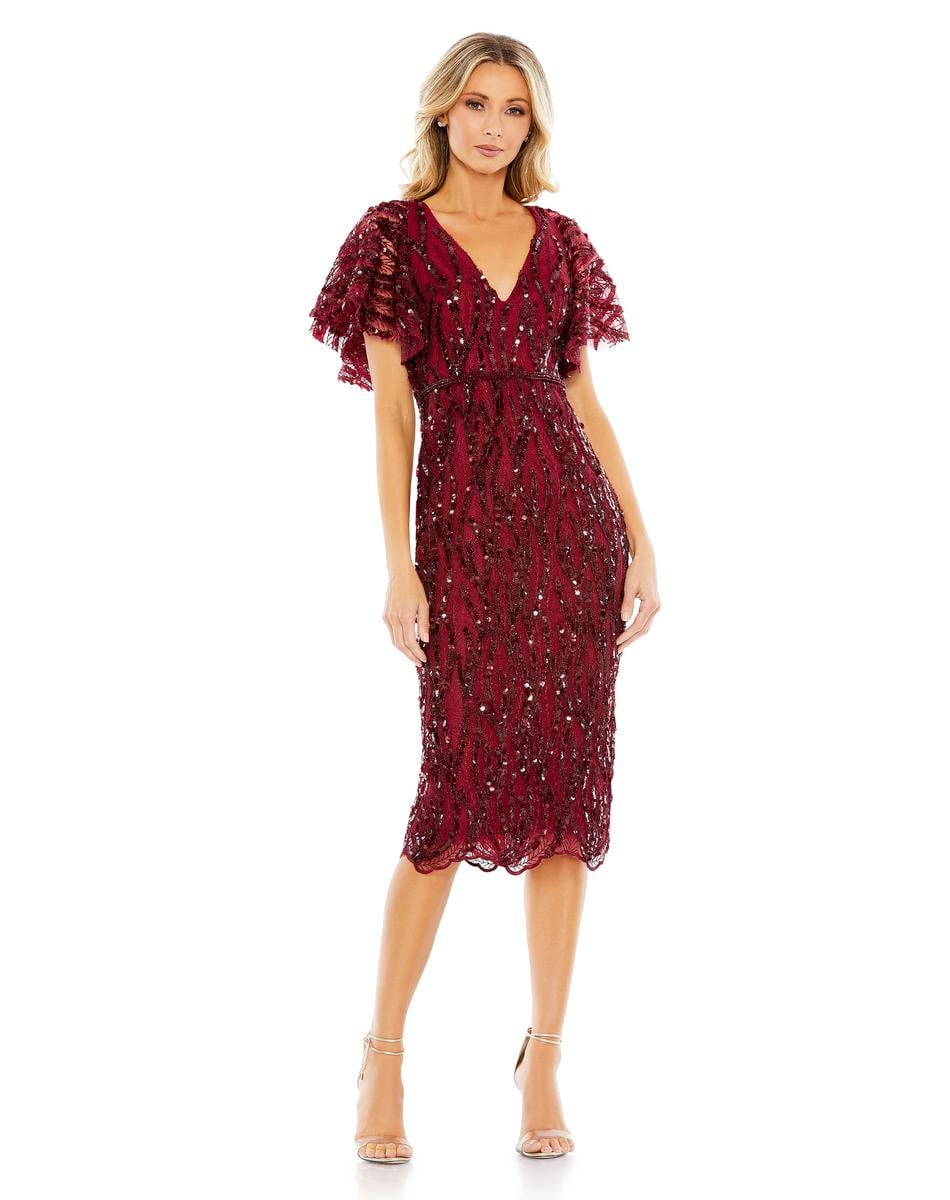 Cocktail by Mac Duggal Dress 68013 - Burgundy