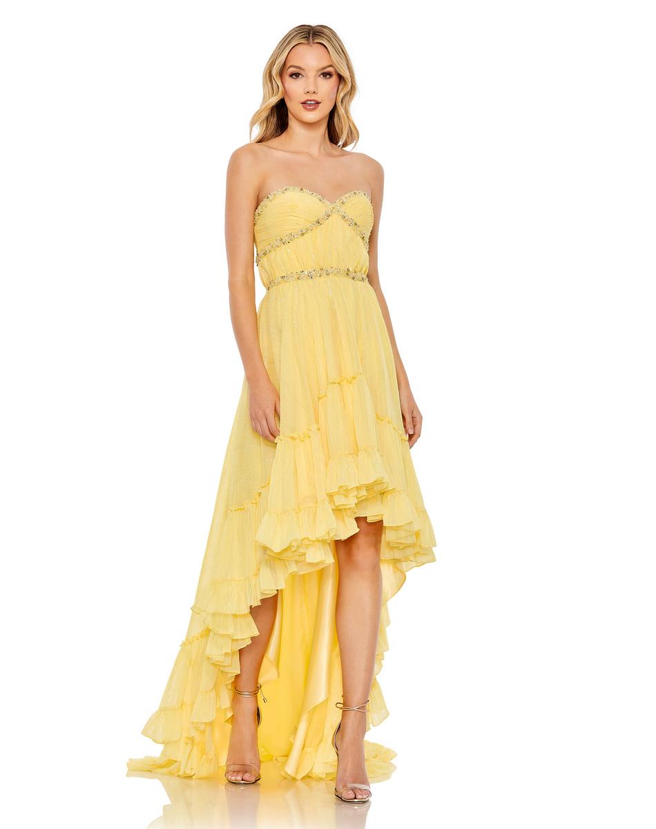 Mac Duggal Prom Dress 68096 - Lemon
