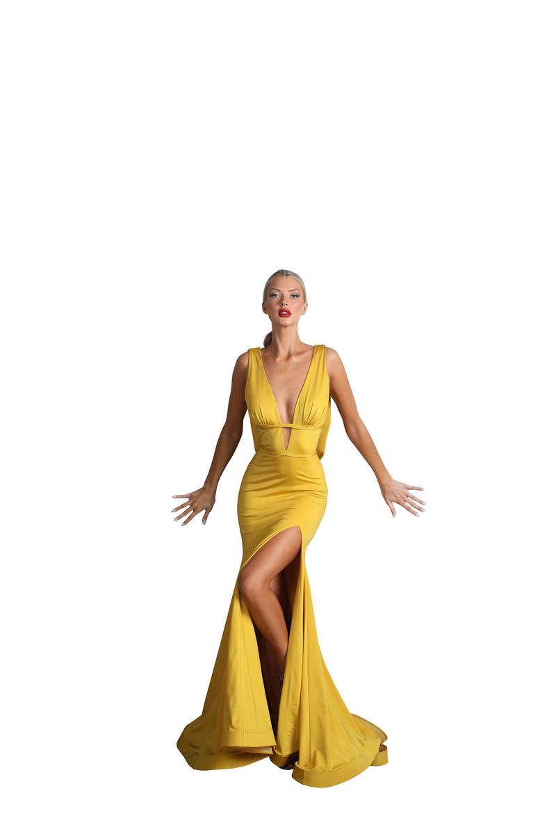 Nicole Bakti Dress 6989 - Chartreuse