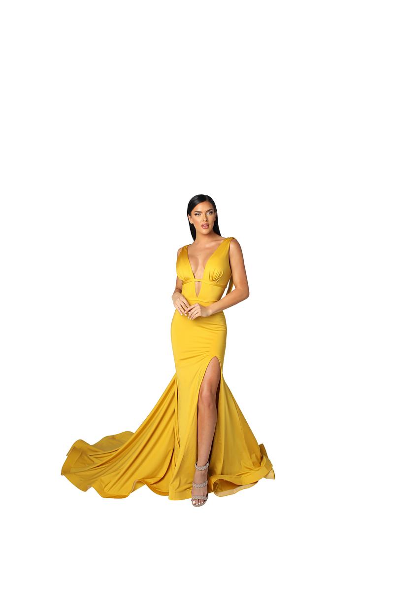 Nicole Bakti Dress 6989 - Chartreuse