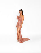 Nicole Bakti Dress 7038 - Rose Gold