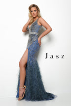 Jasz Couture Dress 7041 - Slate