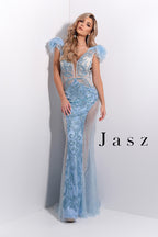 Jasz Couture Dress 7226 - Sky Blue