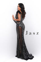 Jasz Couture Dress 7226 - Black/Gunmetal