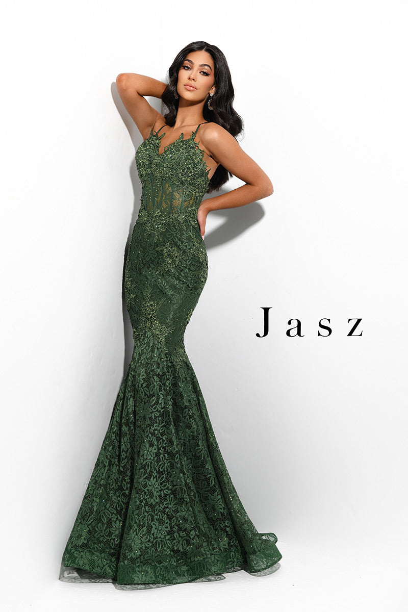 Jasz Couture Dress 7306 - Olive