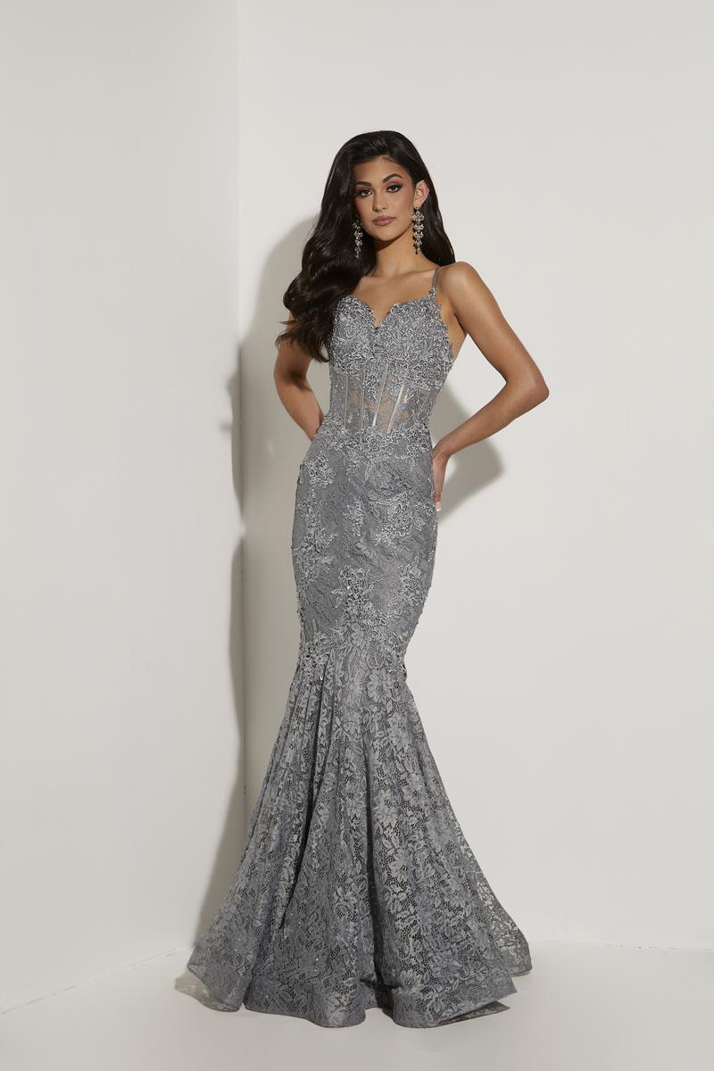 Jasz Couture Dress 7306 - Silver