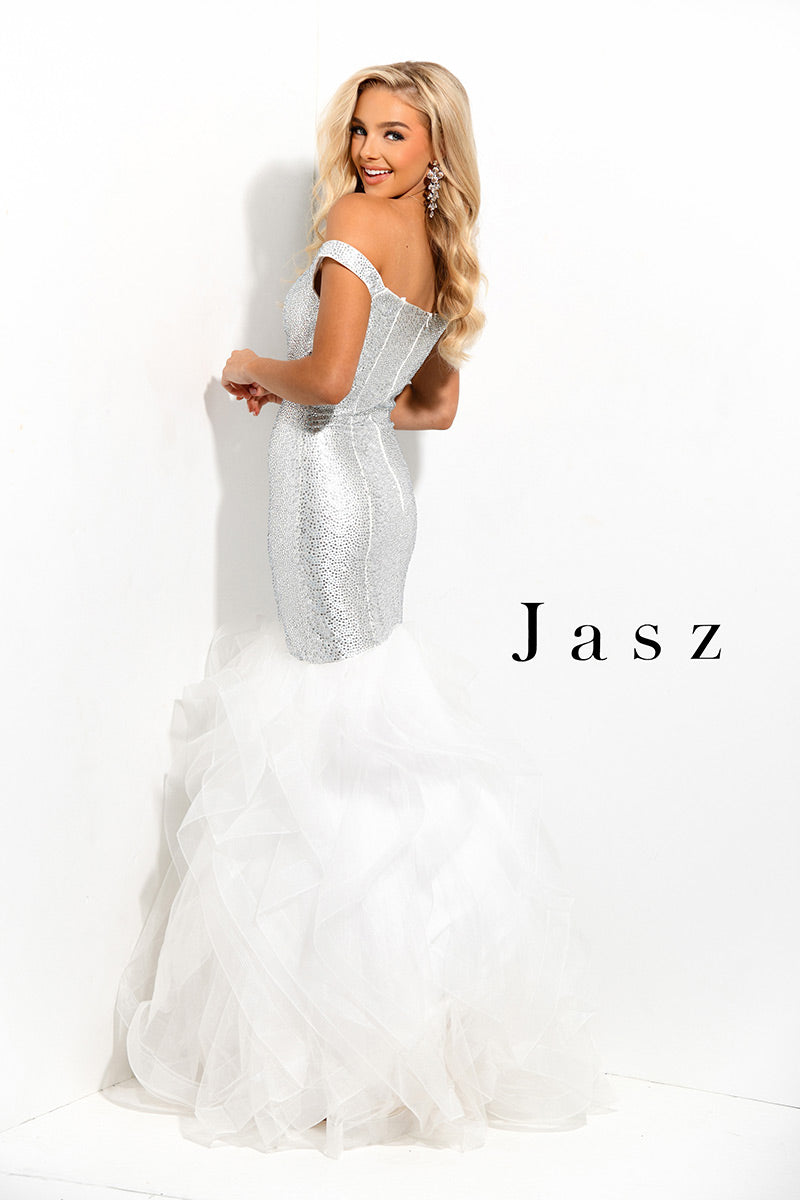 JASZ Couture 7334 - White/Silver