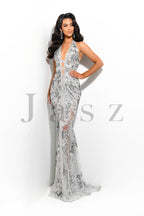 Jasz Couture Dress 7348 - Silver