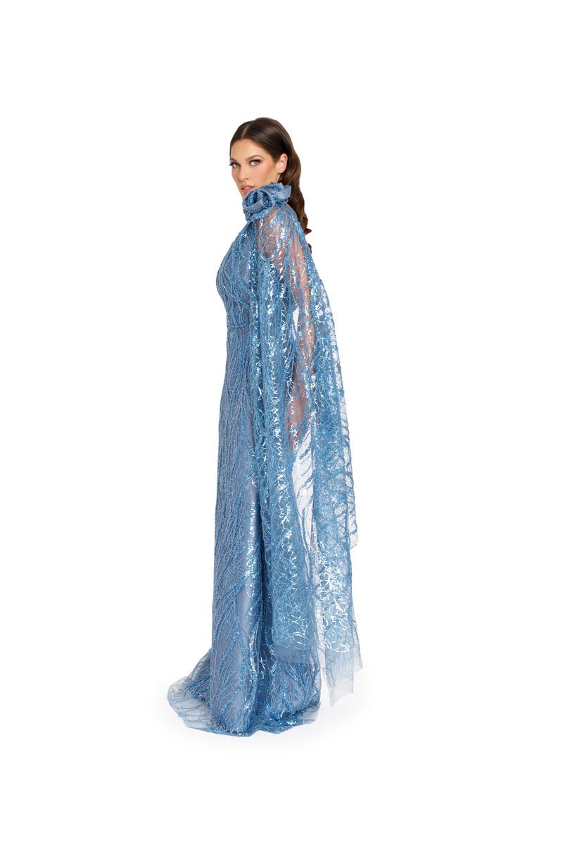 Nicole Bakti Dress 7367 - Slate Bllue