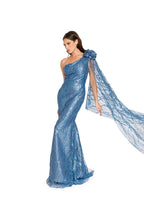 Nicole Bakti Dress 7367 - Slate Bllue