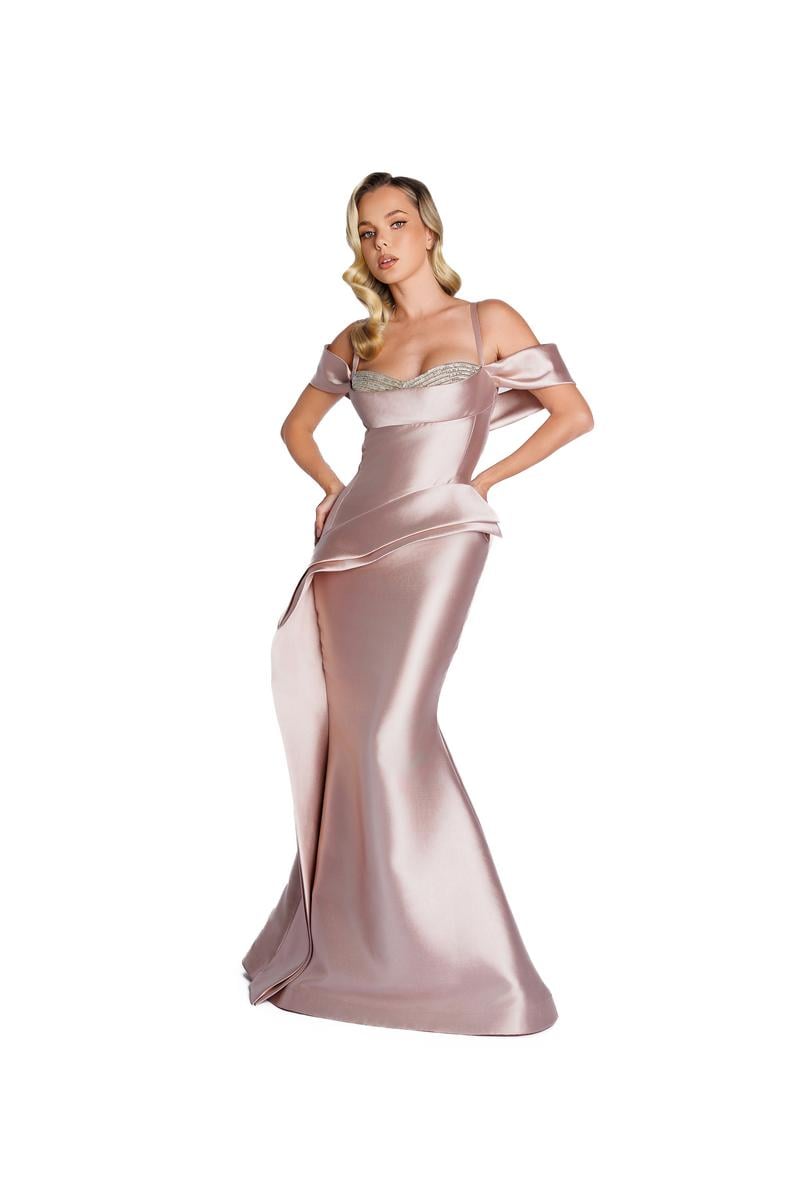 Nicole Bakti Dress 7394 - Light Taupe