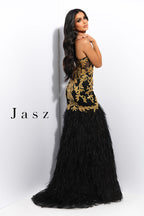 Jasz Couture Dress 7396 - Black/Gold